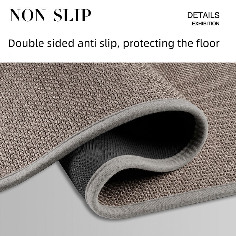 Imitated Linen Living Room Entry indoor Household Non-slip Foot Mat 