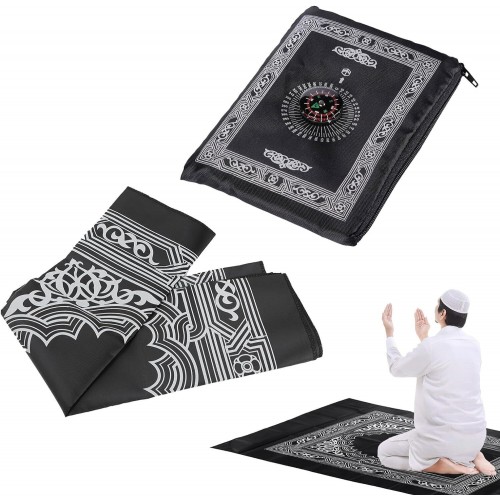 Pocket Size Portable Travel Prayer Mat With Compass