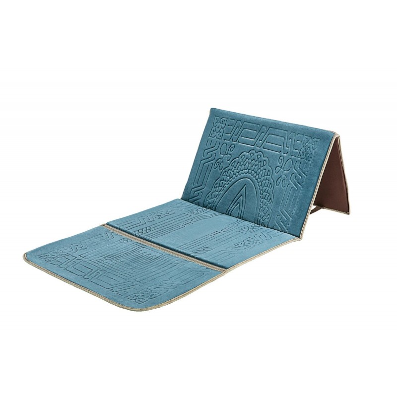  Islamic Thick Padded Soft Foldable Travel Prayer Mat With Back Support  