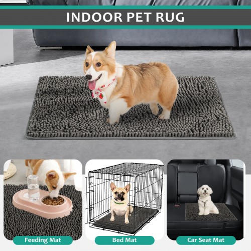 Water Absorbing Home Pet Chenille Floor Mat